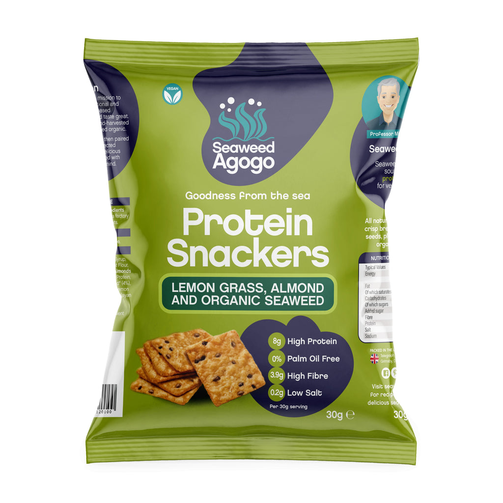 Protein Snackers - Lemon Grass, Almond & Organic Seaweed - Seaweed Agogo